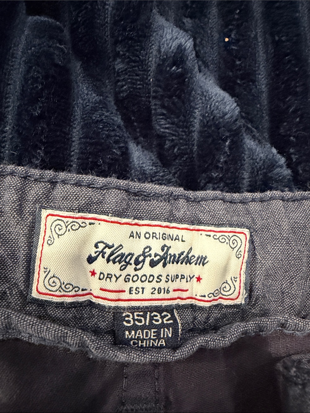 Flag & Anthem Men's Pants in Navy Blue 35x32